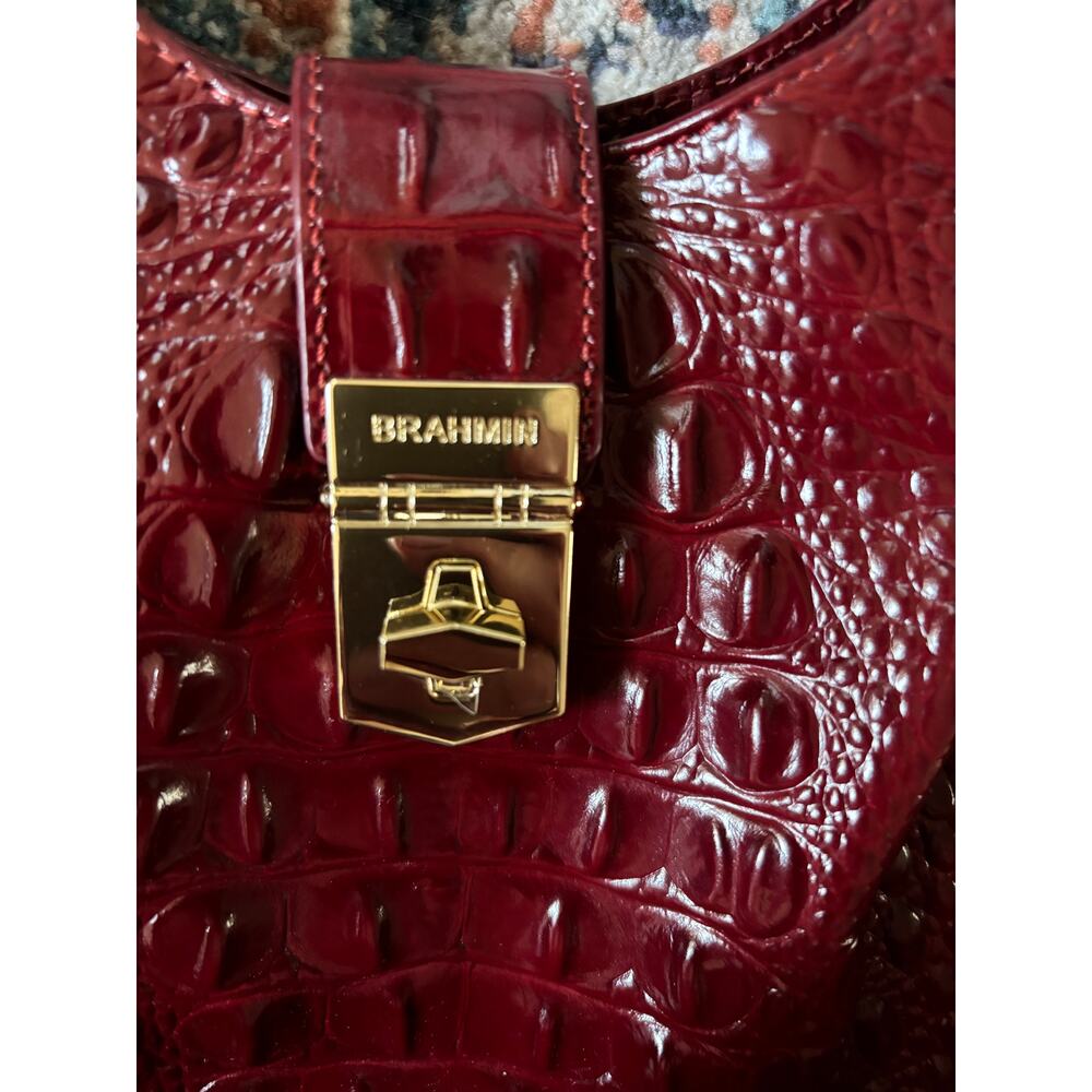 Brahmin Elisa Chianti Melbourne Red 
 Satchel – Excellent Condition - Picture 2 of 10